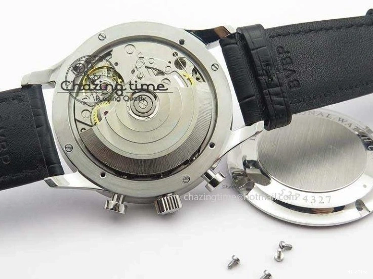 MIROTIME 0512 Modern Portuguese IW371404 ZF V3 1:1 Best Edition SS Black Dial On Black Leather Strap A 7267